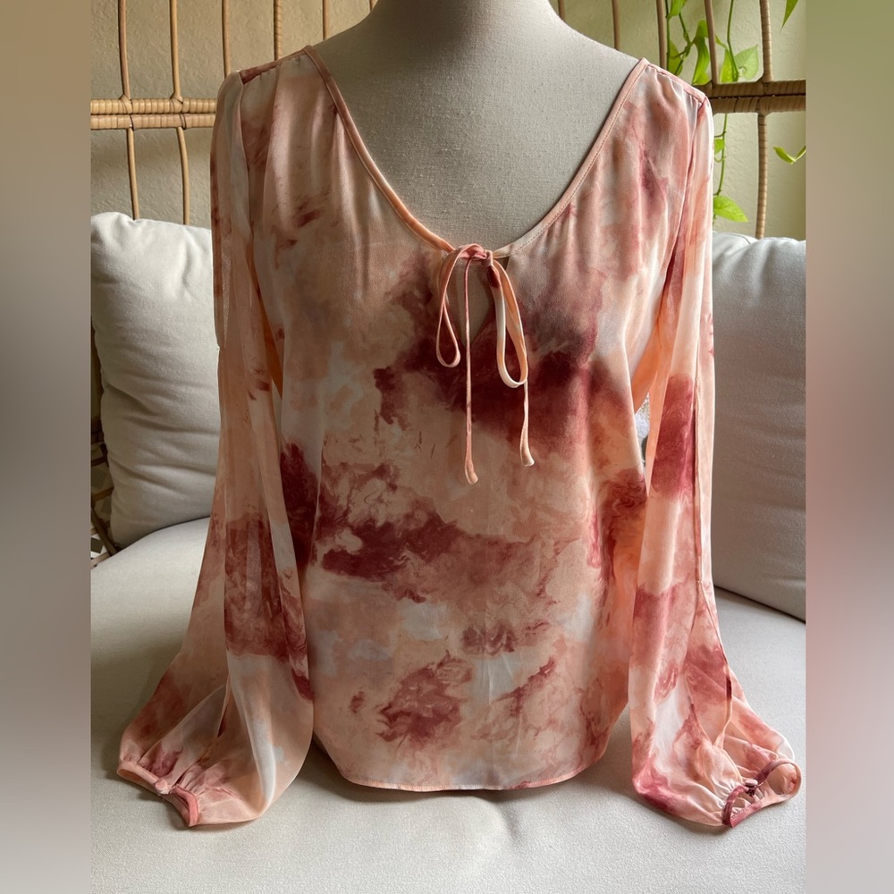 White House Black Market Split Sleeve Blouse